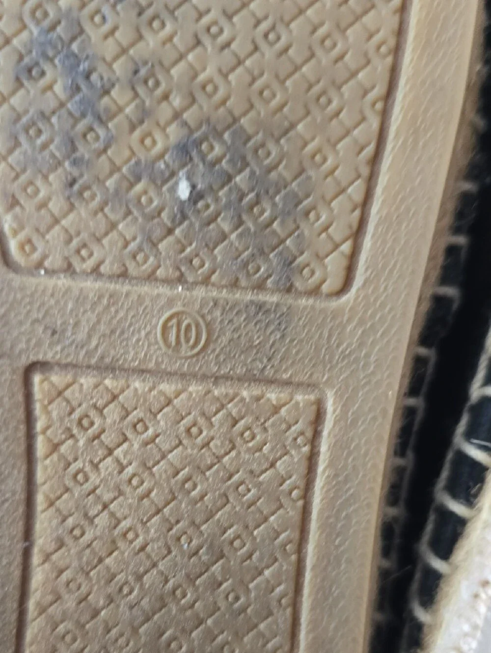 Tory Burch Black Espadrille Flats with Logo Appliqué
